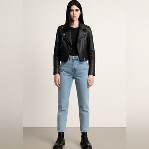 ZARA Stonewashed High-Rise Straight Leg Jeans Women’s Size 4
